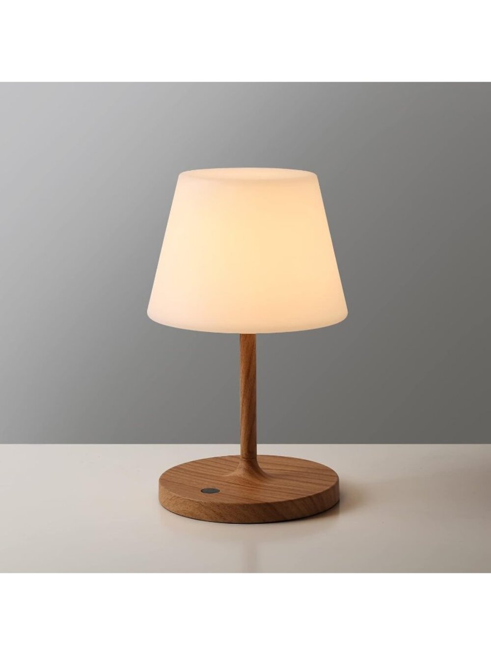 New Outdoor Table Lamp, Shower Lamp Waterproof (Wood Grain H9.6in)
